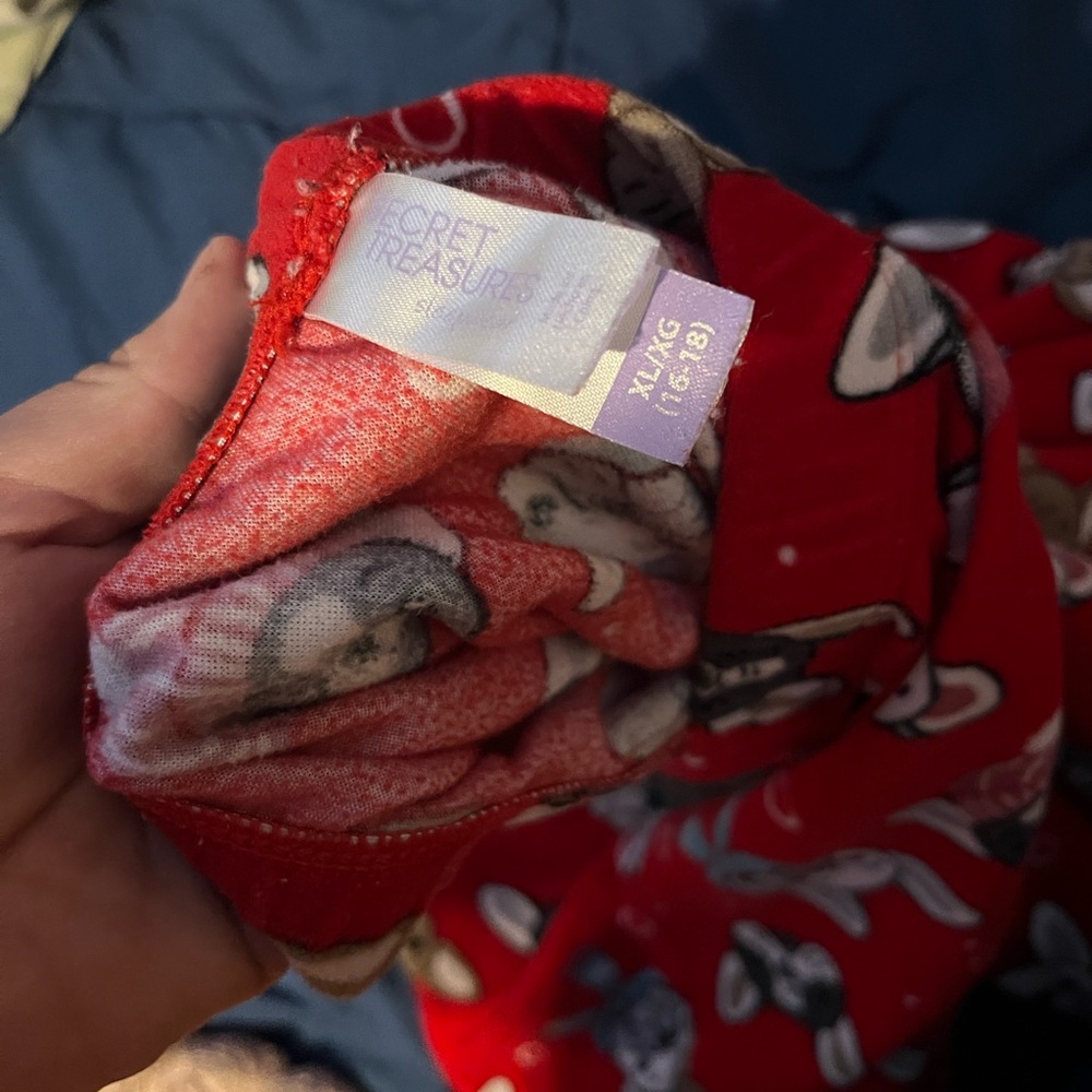 Secret Treasures Red Animal Print Pajama Set